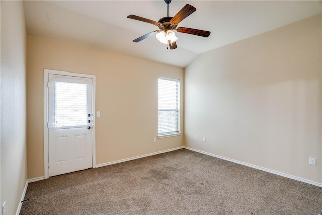 113-119 Creekside Villa Dr, Kyle, TX 78640 - spare room with carpet, a ceiling fan, and baseboards