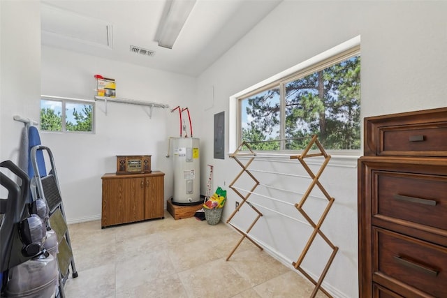 129 Country Air Dr, Bastrop, TX 78602 - misc room with electric water heater and electric panel