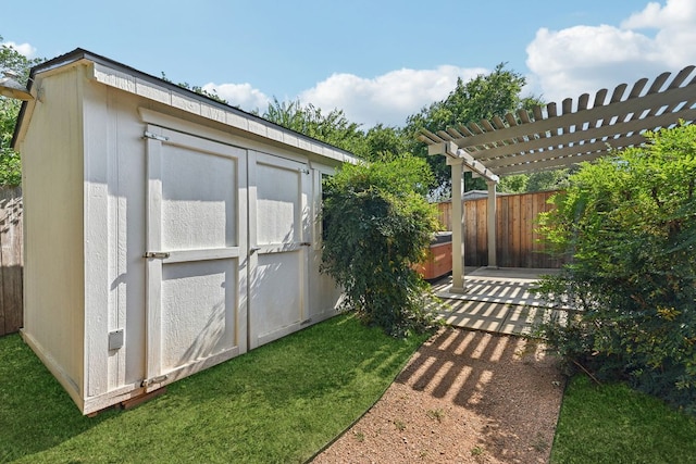 707 Clearwater Trl, Round Rock, TX 78664 - view of shed featuring a pergola