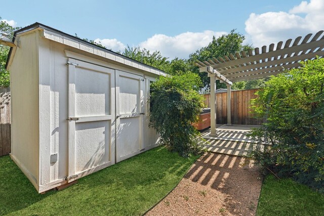 707 Clearwater Trl, Round Rock, TX 78664 - view of shed with a pergola