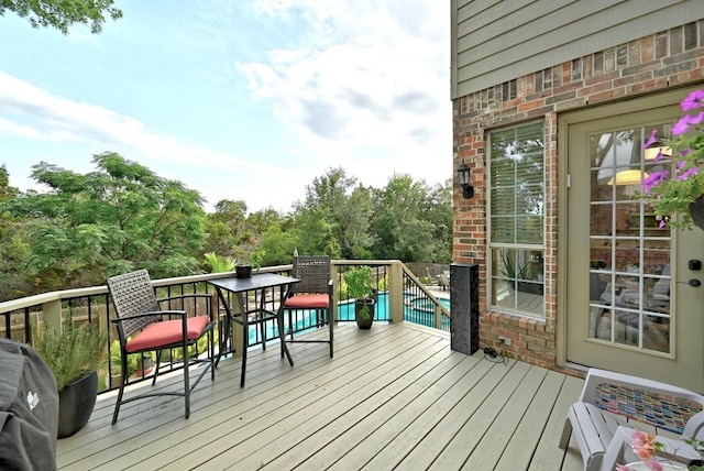 10220 N Chestnut Ridge Rd, Austin, TX 78726 - wooden terrace featuring outdoor dining space