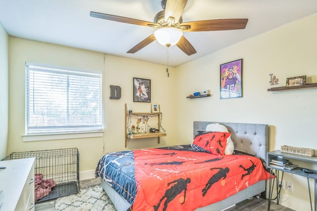 1918 Sand Creek Rd, Cedar Park, TX 78613 - bedroom featuring a ceiling fan and baseboards