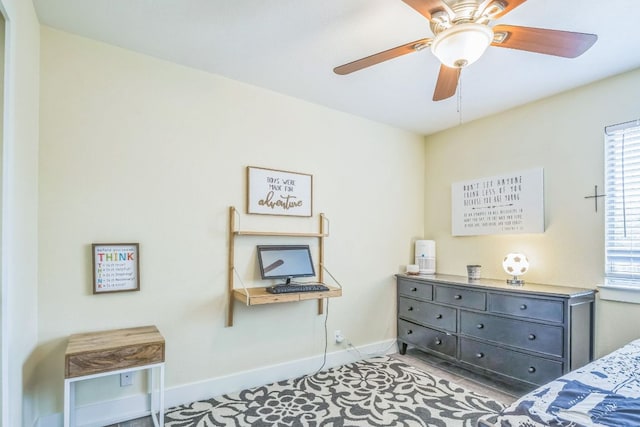 1918 Sand Creek Rd, Cedar Park, TX 78613 - bedroom featuring baseboards and ceiling fan