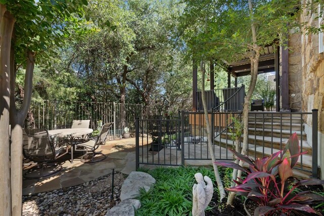 5700 Cherokee Draw Rd, Austin, TX 78738 - view of yard with outdoor dining space and a patio