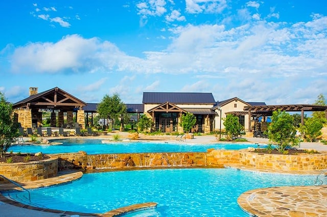 5700 Cherokee Draw Rd, Austin, TX 78738 - community pool with a pergola