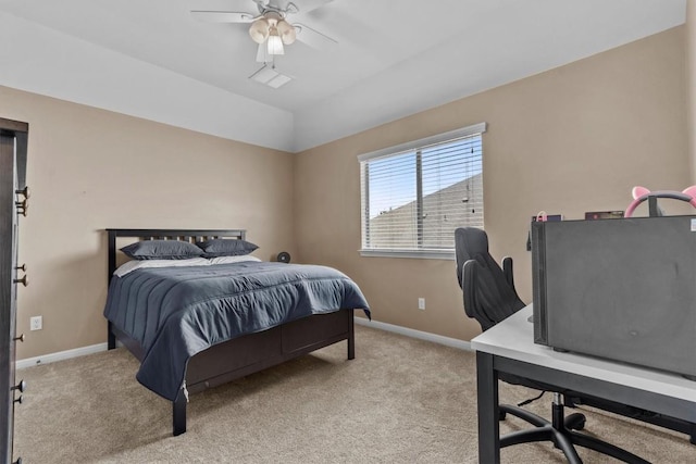 2700 Outlook Ridge Loop, Leander, TX 78641 - carpeted bedroom featuring an office area and ceiling fan