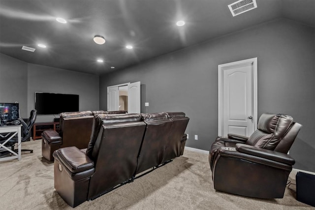 2700 Outlook Ridge Loop, Leander, TX 78641 - carpeted cinema featuring recessed lighting and lofted ceiling