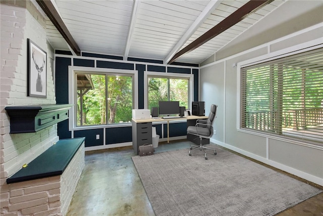 17903 Lafayette Park Rd, Jonestown, TX 78645 - home office with concrete flooring
