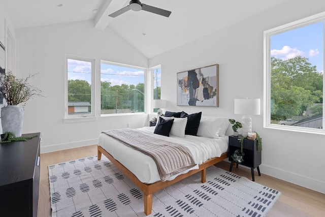 6410 Cannonleague Dr Unit 1, Austin, TX 78745 - bedroom featuring multiple windows, light wood-type flooring, baseboards, and a ceiling fan