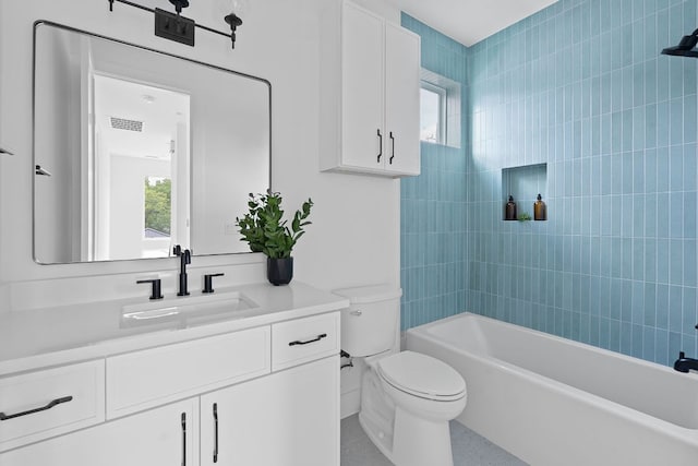 6410 Cannonleague Dr Unit 1, Austin, TX 78745 - full bathroom with vanity, toilet, and  shower combination