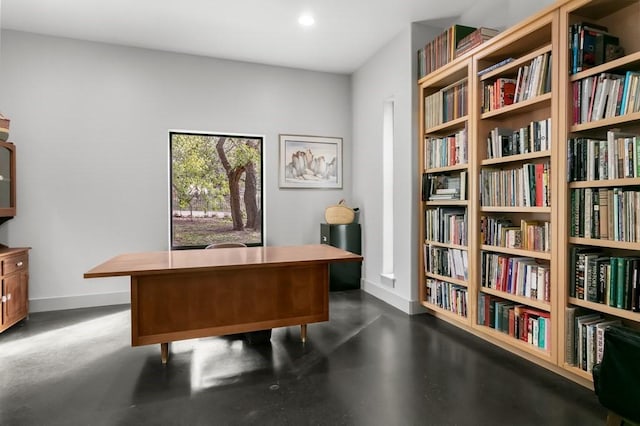165 Highridge Ln, Fredericksburg, TX 78624 - home office featuring bookshelves and recessed lighting