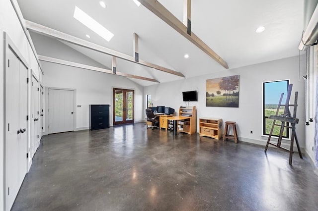 165 Highridge Ln, Fredericksburg, TX 78624 - garage with recessed lighting and french doors