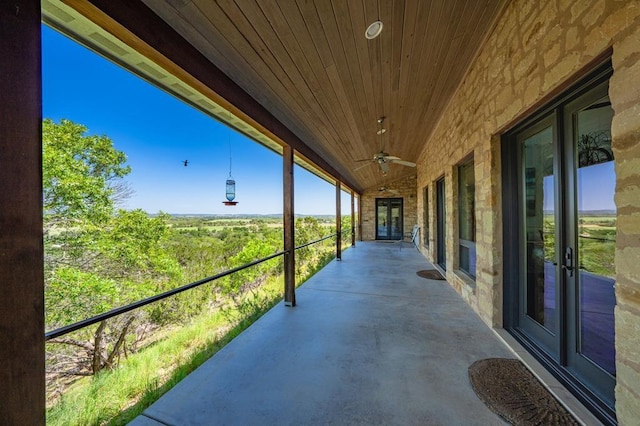 165 Highridge Ln, Fredericksburg, TX 78624 - patio / terrace featuring french doors and ceiling fan