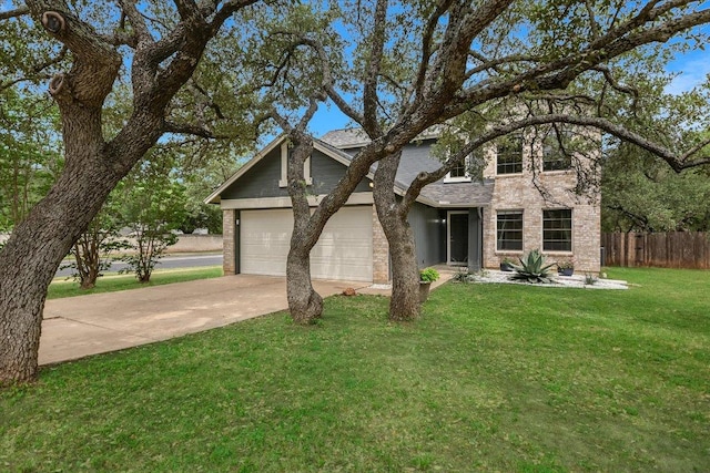 1811 Hatch Rd, Cedar Park, TX 78613 - view of front of house with driveway, an attached garage, and brick siding