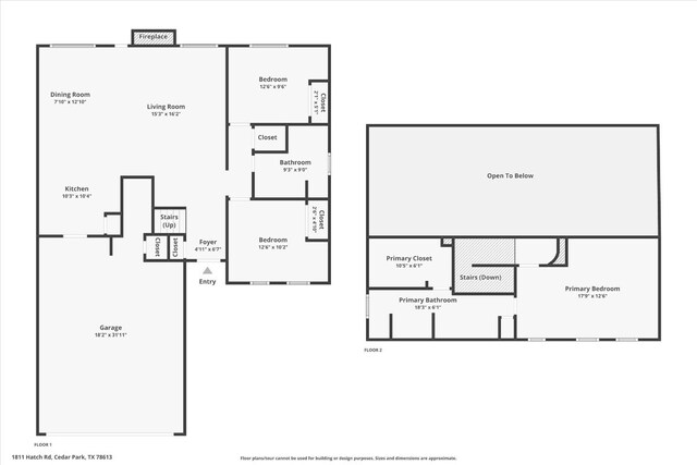 1811 Hatch Rd, Cedar Park, TX 78613 - home floor plan