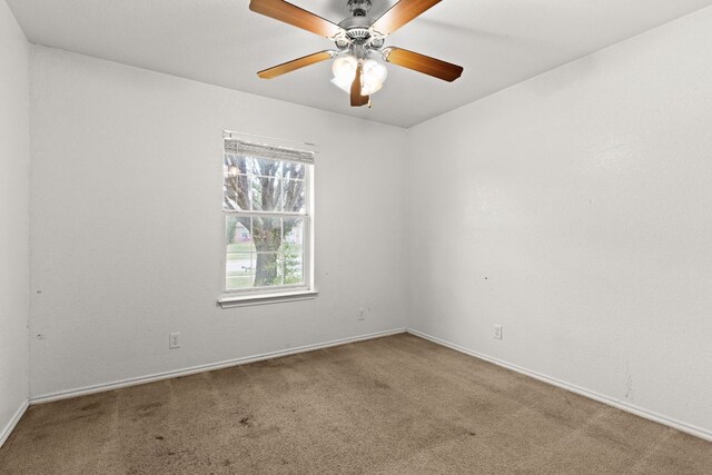 3809 Joshua Taylor Dr, Killeen, TX 76549 - carpeted spare room featuring baseboards and ceiling fan