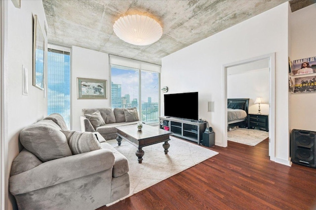 360 Nueces St Unit 3309, Austin, TX 78701 - living area with wood finished floors