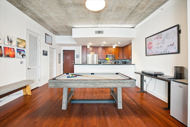 360 Nueces St Unit 3309, Austin, TX 78701 - playroom featuring wood finished floors, pool table, and baseboards