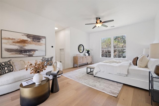 8311 Sumner Ct, Austin, TX 78733 - bedroom featuring wood finished floors, recessed lighting, and ceiling fan
