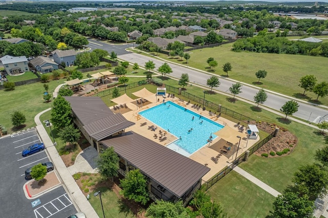 3809 Bronco Bend Loop, Austin, TX 78744 - drone / aerial view of a pool area