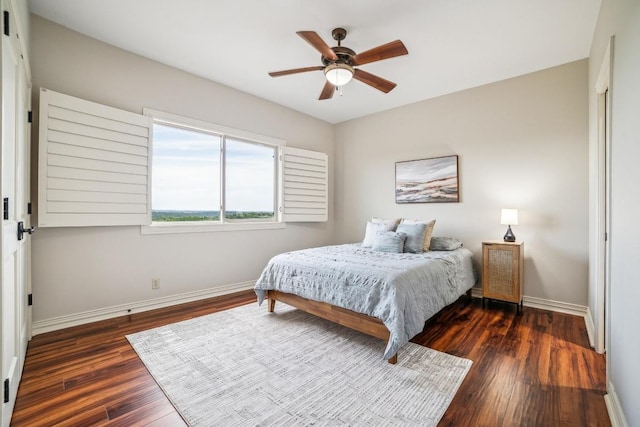 12529 Verandah Ct, Austin, TX 78726 - bedroom featuring wood finished floors and ceiling fan
