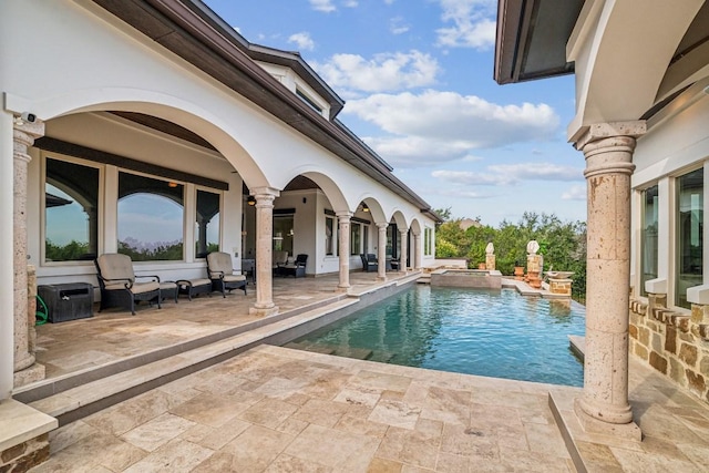 12529 Verandah Ct, Austin, TX 78726 - view of swimming pool with a patio area and a pool with connected hot tub