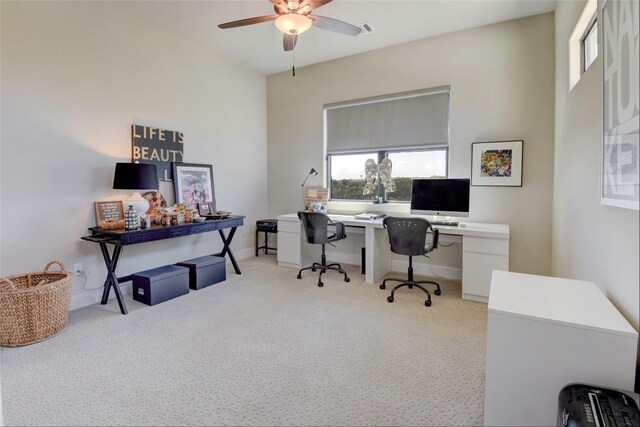 8200 SW Pkwy Unit 721, Austin, TX 78735 - carpeted home office featuring a ceiling fan