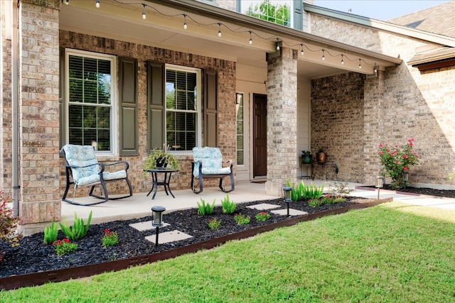 141 Wildcat Draw Dr, Buda, TX 78610 - covered porch with a lawn