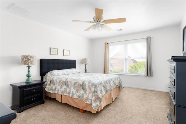141 Wildcat Draw Dr, Buda, TX 78610 - bedroom featuring light colored carpet, a ceiling fan, and baseboards