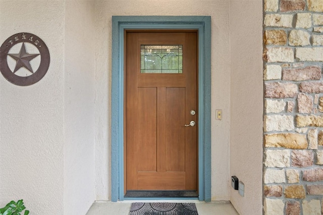 131 Nolan Dr, Georgetown, TX 78633 - entrance to property with stone siding and stucco siding