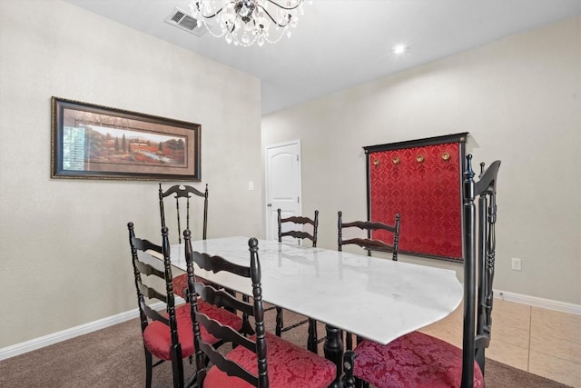 1608 Torre St, Leander, TX 78641 - dining area with a chandelier and carpet flooring