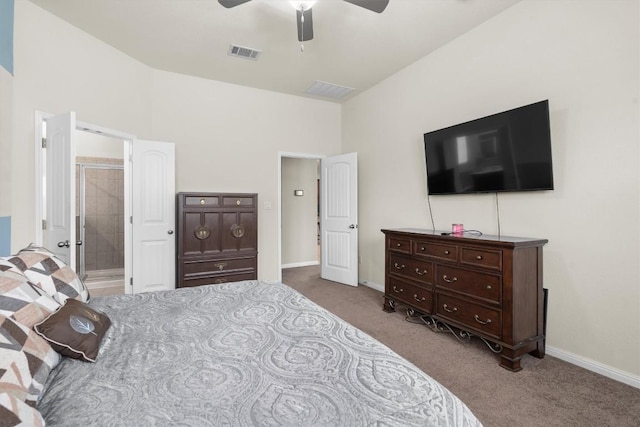 1608 Torre St, Leander, TX 78641 - bedroom featuring carpet flooring, connected bathroom, and ceiling fan