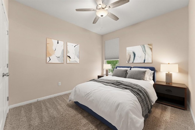 7709 Menchaca Rd Unit 5, Austin, TX 78745 - carpeted bedroom featuring baseboards and ceiling fan