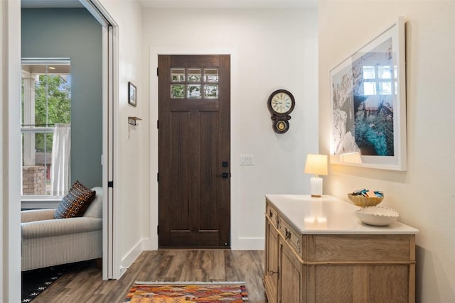 4605 Englewood Dr Unit A, Austin, TX 78745 - entryway with dark wood finished floors and plenty of natural light