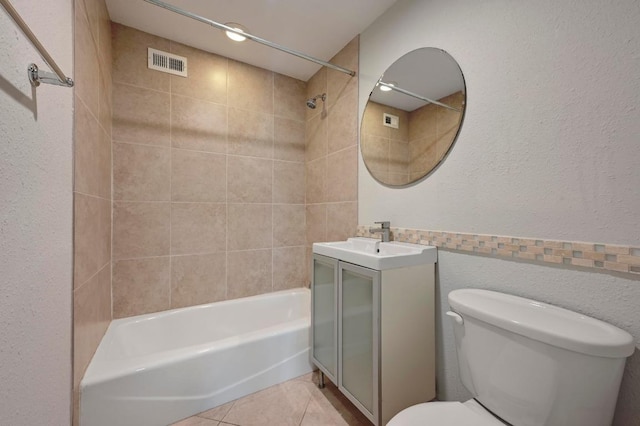 2109 W 10th St, Austin, TX 78703 - full bath with vanity, shower / bathtub combination, and tile patterned flooring
