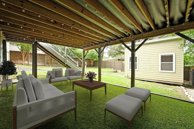 2109 W 10th St, Austin, TX 78703 - fenced backyard with an outdoor hangout area