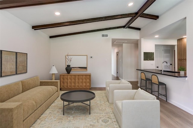 8409 Kimble Cv, Austin, TX 78757 - living area with wood finished floors, recessed lighting, and baseboards