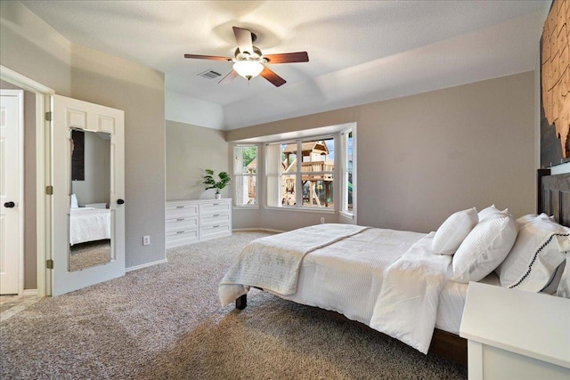 1509 Foster Dr, Cedar Park, TX 78613 - carpeted bedroom featuring a ceiling fan