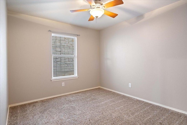 1509 Foster Dr, Cedar Park, TX 78613 - empty room with carpet flooring, a ceiling fan, and baseboards