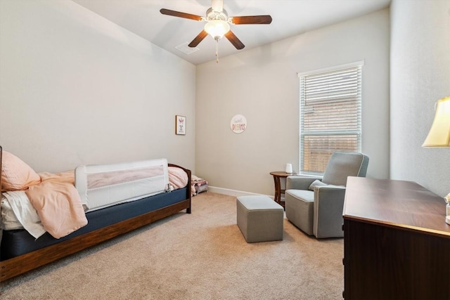1005 Hezekiah Ln, Leander, TX 78641 - bedroom featuring light carpet and ceiling fan