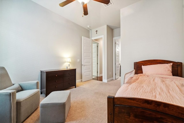 1005 Hezekiah Ln, Leander, TX 78641 - carpeted bedroom with ceiling fan and baseboards