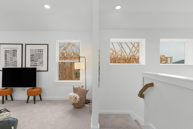 2705 Sage Ranch Dr Unit 2, Leander, TX 78641 - interior space featuring carpet floors, baseboards, and recessed lighting
