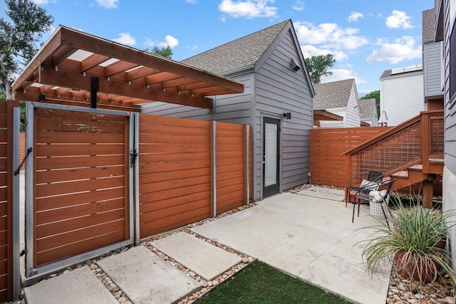 4020 Airport Blvd Unit 9, Austin, TX 78722 - view of patio / terrace with a pergola