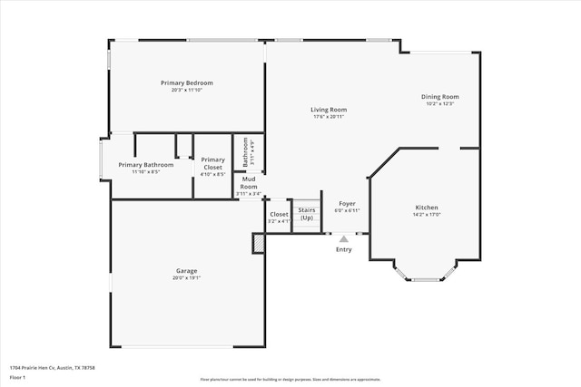 1704 Prairie Hen Cv, Austin, TX 78758 - view of floor plan / room layout