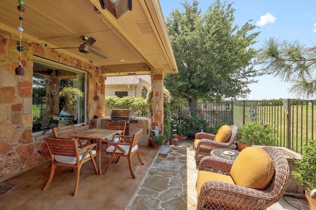 2517 Moray Ln, Cedar Park, TX 78613 - view of patio with ceiling fan