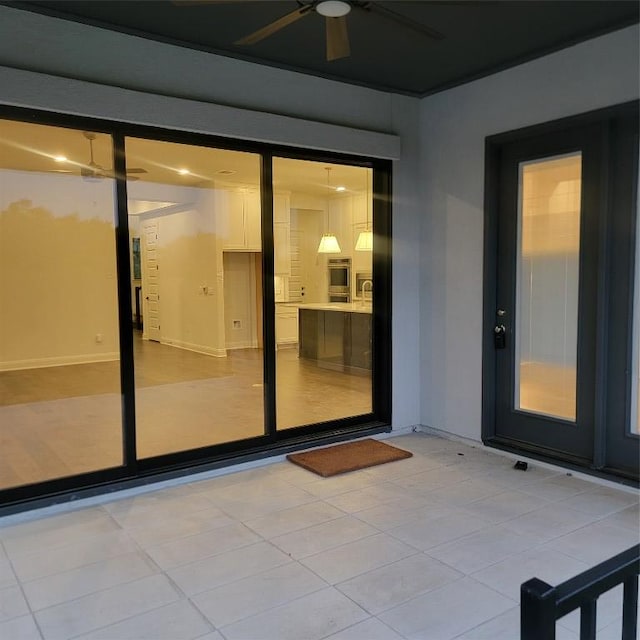 6833 Destination Way, Lago Vista, TX 78645 - entrance to property with ceiling fan
