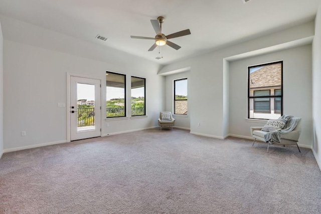 6833 Destination Way, Lago Vista, TX 78645 - unfurnished room featuring ceiling fan and carpet floors