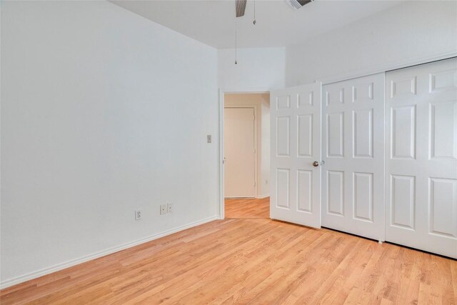 14710 Montoro Dr, Austin, TX 78728 - unfurnished bedroom with light wood-style flooring, baseboards, and a closet
