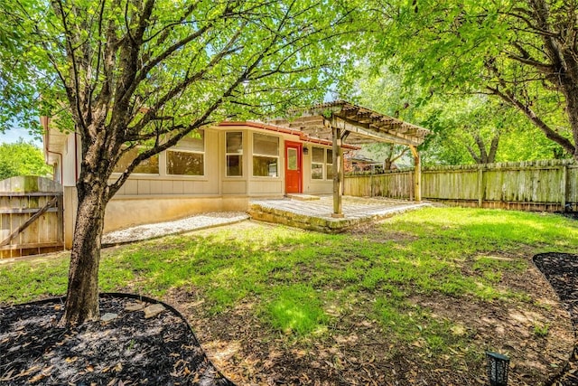 14710 Montoro Dr, Austin, TX 78728 - view of yard featuring a pergola and a patio