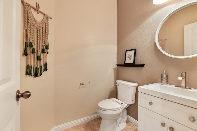 19420 Brue St, Pflugerville, TX 78660 - half bathroom with vanity and tile patterned floors